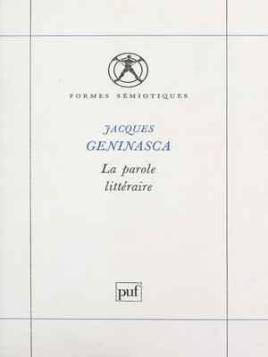 cover image of La parole littéraire